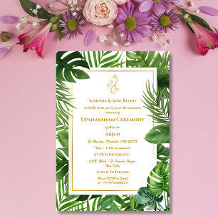 Invitation Upanayanam aka Hindu Holy Thread Janeu Cérémonie