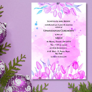 Invitation Upanayanam aka Hindu Holy Thread Janeu Cérémonie
