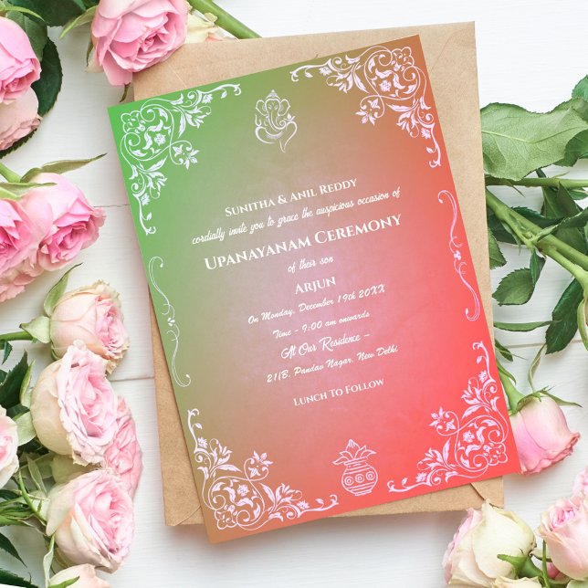 Invitation Upanayanam aka Hindu Holy Thread Janeu Cérémonie (Créateur téléchargé)