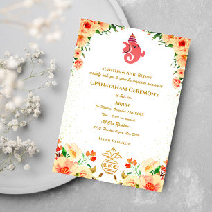 Invitation Upanayanam aka Hindu Holy Thread Janeu Cérémonie