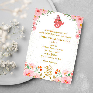 Invitation Upanayanam aka Hindu Holy Thread Janeu Cérémonie