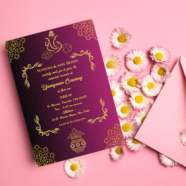 Invitation Upanayanam aka Hindu Holy Thread Janeu Cérémonie (Créateur téléchargé)