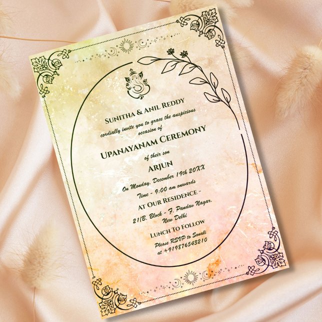 Invitation Upanayanam aka Hindu Holy Thread Janeu Ceremony (Créateur téléchargé)