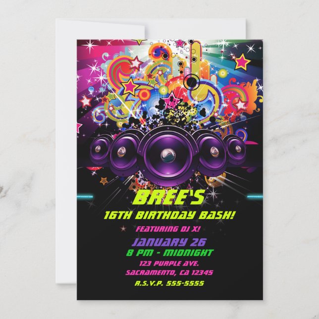 Invitation Urban Club Hip hop DJ Dancing Party (Devant)
