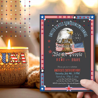 Invitation US 250 Anniversary We the People  Eagle & Bell
