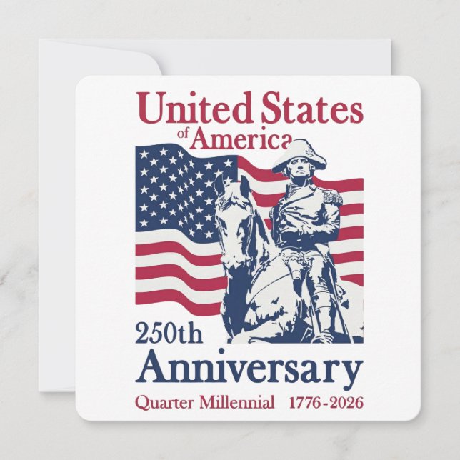 Invitation USA 250th Anniversary Semiquincentennial 1776-2026 (Devant)