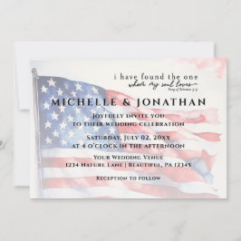 Invitation USA Drapeau Patriotique Christian Bible Verse Mari