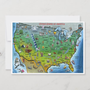 Invitation USA Map