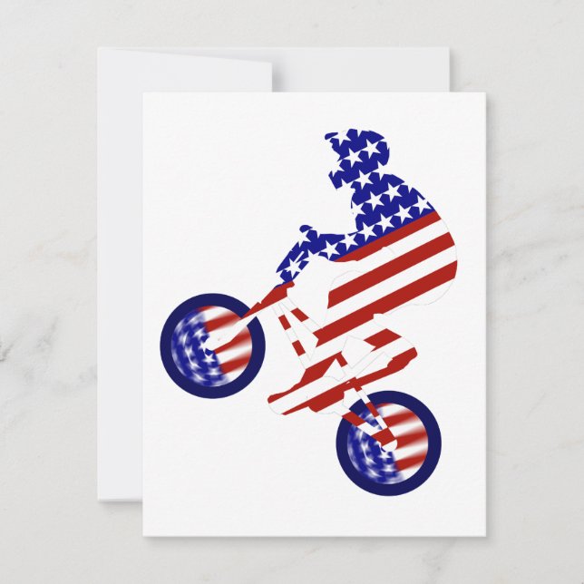 Invitation USA Patriotic Biking BMX (Devant)