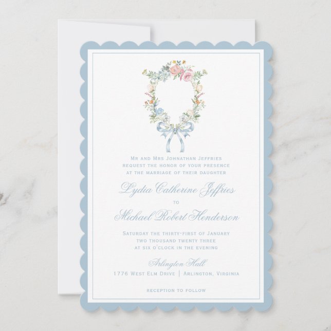 Invitation Use-Your-Own Monogram Wedding (Devant)