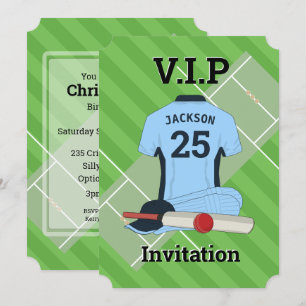 Invitation V.I.P Cricket (LBDB) fête d'anniversaire
