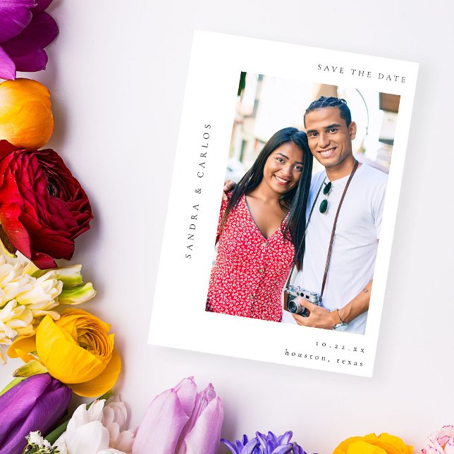 Invitation V MOD 2 Photo simple Enregistrer la date (Créateur téléchargé)