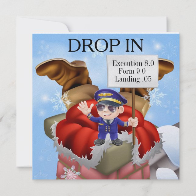 Invitation Vacances amusantes - Noël DROP À L'Invitation (Devant)