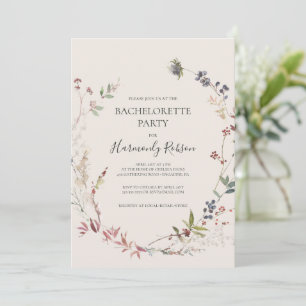 Invitation Vacances Chic Botanique   Ivory Bachelorette Party