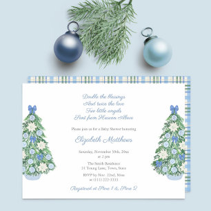 Invitation Vacances Chinoiserie Twin Boys Baby shower Party
