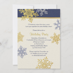 Invitation Vacances de Noël d'hiver de la Marine Blue Gold