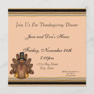 Invitation Vacances de Tom Turquie de thanksgiving