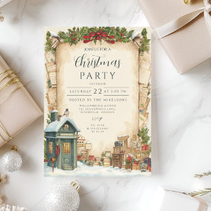 Invitation Vacances d'hiver dans la boîte aux lettres rouge