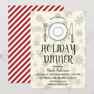 Invitation Vacances Diner Fête Crème Ivoirienne Noël Grandes