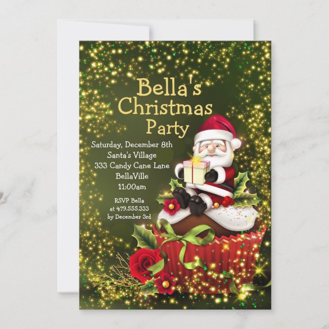 Invitation Vacances Échange de cookies Fête de Noël Invitatio (Devant)