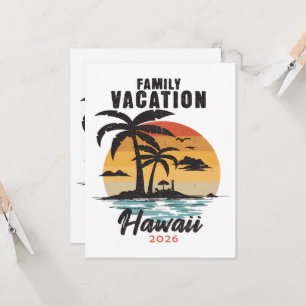 Invitation Vacances en famille Hawaii 2026 Tropical