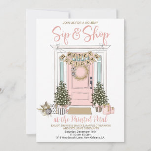 Invitation Vacances Sip and Shop