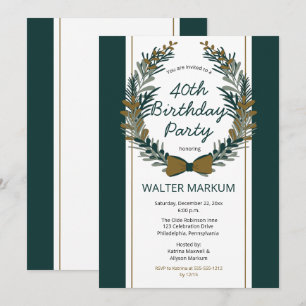 Invitation Vacances vertes Wreath 40e anniversaire