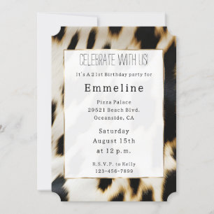 Invitation Vache blanche noire