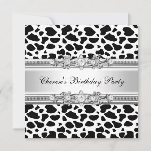 Invitation Vache de fête d'anniversaire Imprimer image diaman