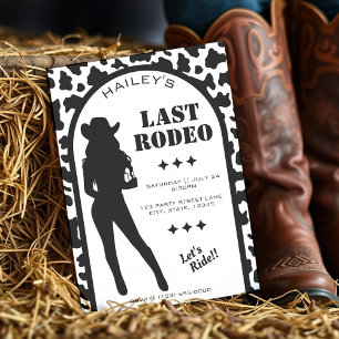 Invitation Vache Print Cowgirl Mariage Bachelorette Party