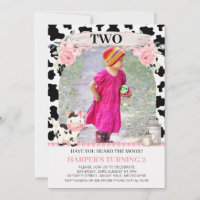 Vache rose Plaid Imprimer rose Floral Photo Annive