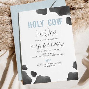 Invitation Vache sainte Je suis une fête d'anniversaire Invit