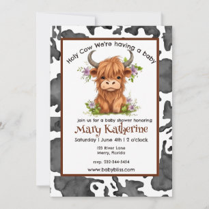 Invitation Vache sainte Nous avons un bébé