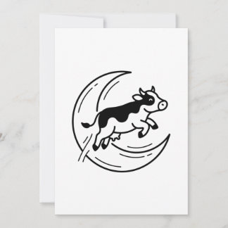 Invitation Vache sautant par-dessus la Lune