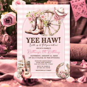 Invitation Vacheresse Gingham Anniversaire 8 Ans