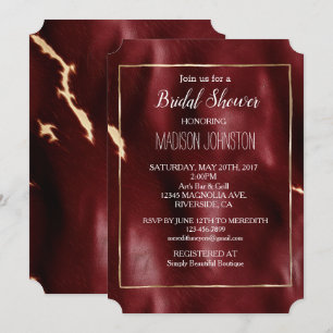 Invitation Vachette rouge profonde du sud-ouest