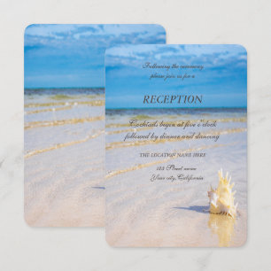 Invitation Vagues de plage Réception coquillages