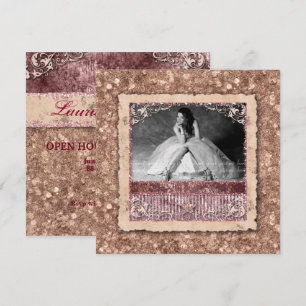 Invitation Valedictorian Grand Noël Rose Gold Star