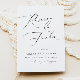 Invitation VALENTINA Elegant Minimalist Script Enregistrer la