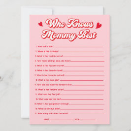 Invitation Valentine Baby Shower Who Knows Mommy Best Game