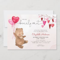 Valentine Coeur Ours Balloon rose Fille Baby showe