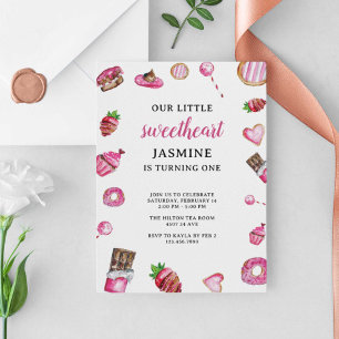 Invitation Valentine Desserts Petite amoureuse Anniversaire m