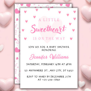 Invitation Valentine Petit Amour Baby shower fille