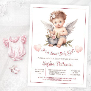 Invitation Valentine Sweet Baby Girl Baby shower