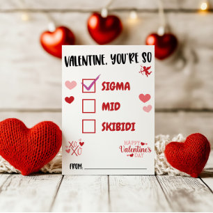 Invitation Valentine, tu es si Sigma ! La Saint-Valentin de l