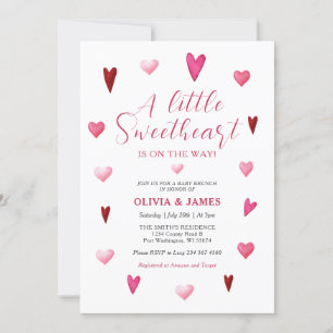 Invitation Valentine Un petit Baby shower amoureux