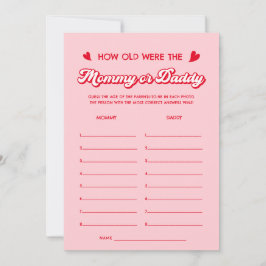 Invitation Valentines Baby Shower How Old Were They Game 