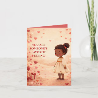 Invitation Valentine's Day African American Greeting Card