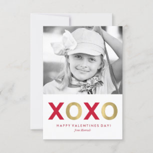Invitation Valentines de classe Red XOXO pour enfants