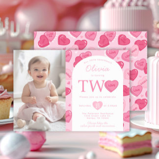 Invitation Valentines Sweetheart Candy Birthday Party